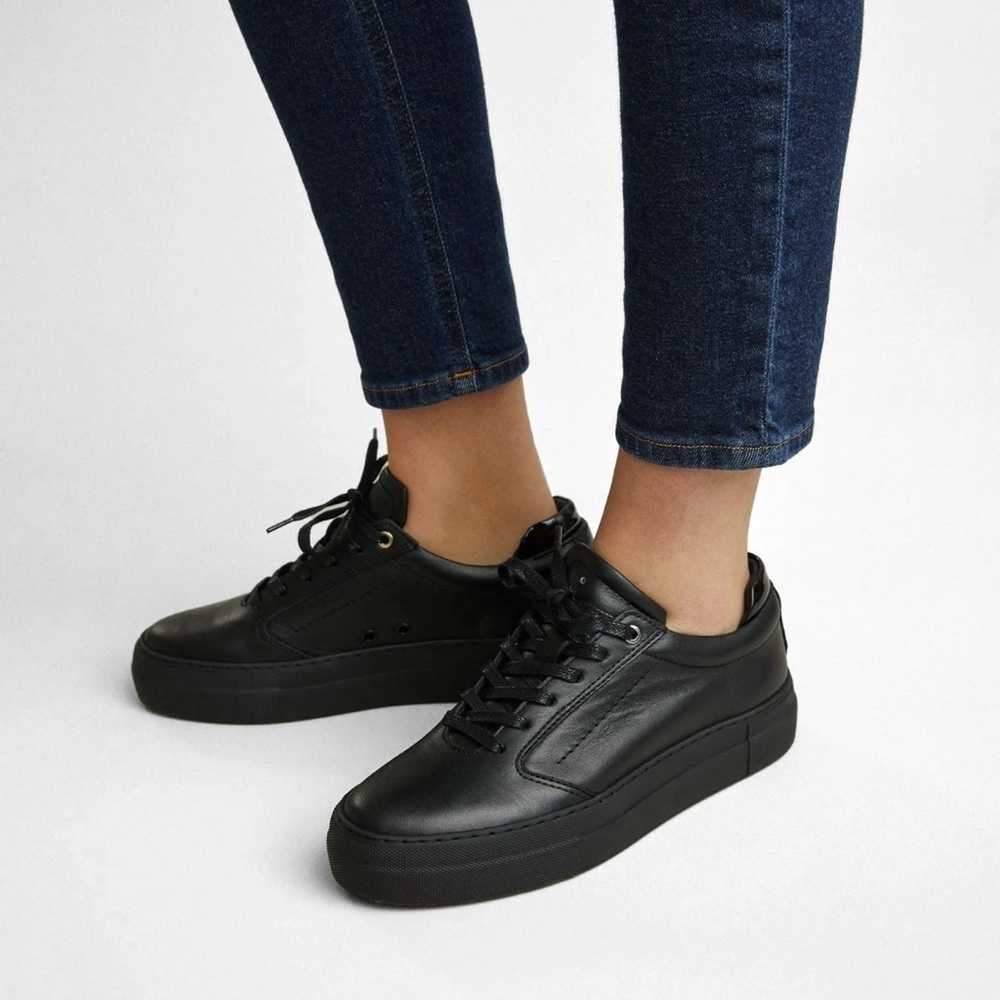WANT Les Essentiels Lalibela Black Leather Sneakers - Size 9